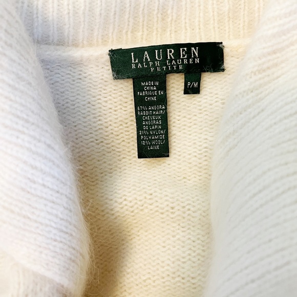 Lauren Ralph Lauren Angora Blend Open Sweater Medium - Picture 5 of 5